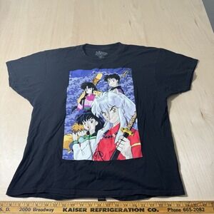 InuYasha Anime Men's Black Short Sleeve T-Shirt Size Large